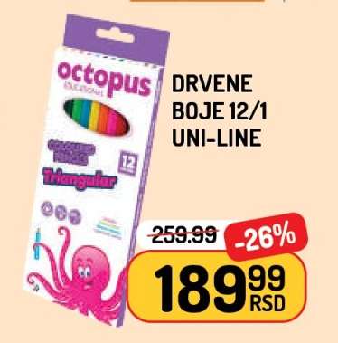 Drvene boje 12/1 Uni-Line