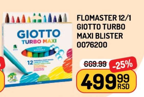 Flomaster 12/1 Giotto Turbo Maxi Blister 0076200