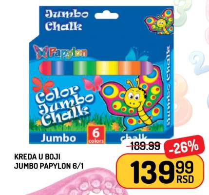 Kreda u boji Jumbo Papylon 6/1