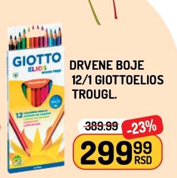 Drvene boje 12/1 Giottoelios Trougl.
