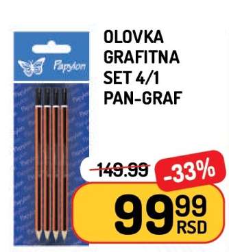 Olovka Grafitna Set 4/1 Pan-Graf