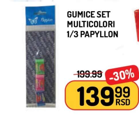 Gumice Set Multicolori 1/3 Papyllon