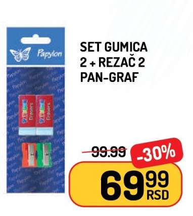 SET GUMICA 2 + REZAČ 2 PAN-GRAF