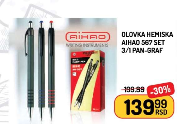 Olovka Hemiska Aihao 567 Set 3/1 Pan-Graf