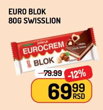 EURO BLOK 80G SWISSLION