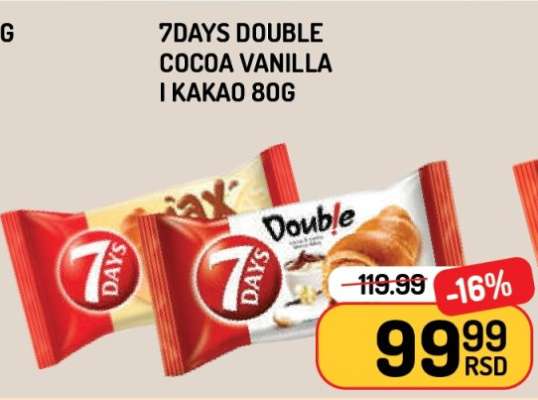7DAYS DOUBLE COCOA VANILLA I KAKAO 80G
