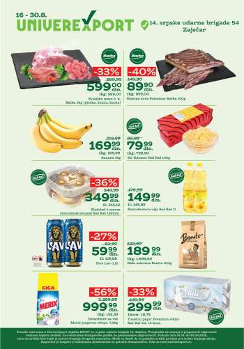 Univerexport katalog - 16.08.2025 - 30.08.2025.
