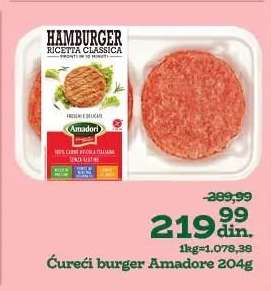 Ćureći burger Amadore 204g