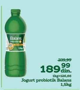Jogurt probiotik Balans+