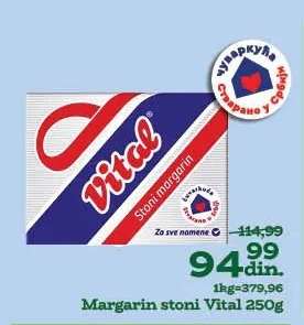 Margarin stoni Vital 250g
