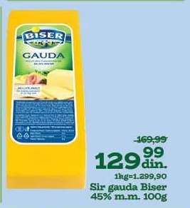 Sir gauda Biser 45% m.m. 100g