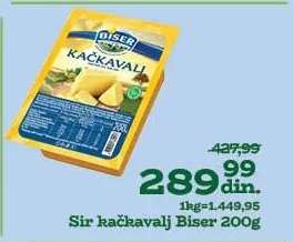 Sir kačkavalj Biser 200g