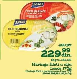 Haringa fileti u ulju Losos 170g