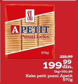 Keks petit posni Apetit 570g