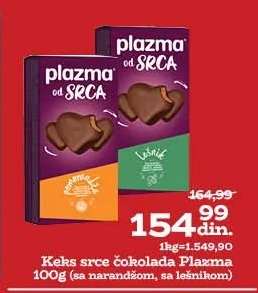 Keks srce čokolada Plazma