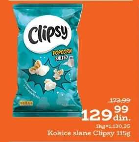 Kokice slane Clipsy 115g