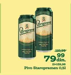 Pivo Staropramen 0.5l