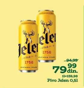 Pivo Jelen 0,5l