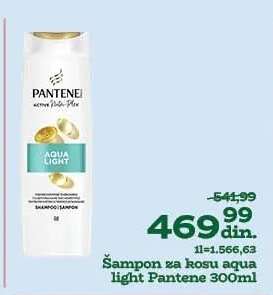 Šampon za kosu aqua light Pantene 300ml