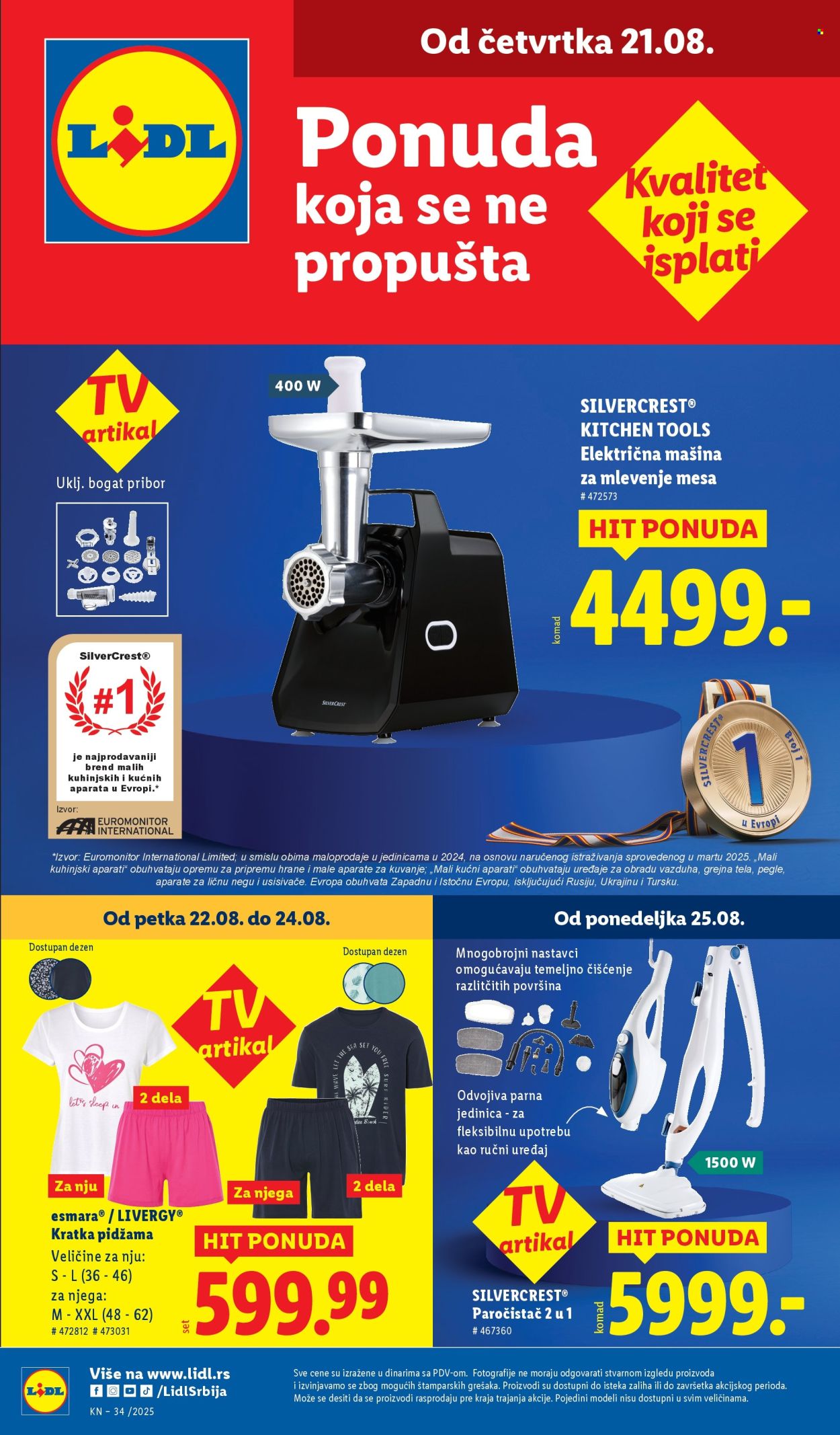 Lidl katalog - 21.08.2025 - 27.08.2025. Stranica 1
