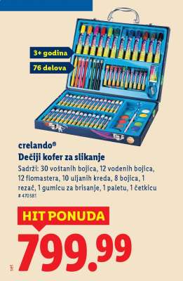 crelando® Dečiji kofer za slikanje