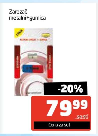 Zarezač metalni+gumica