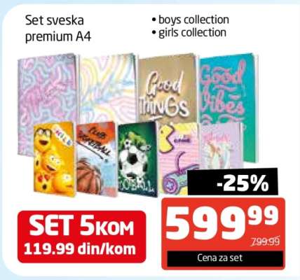 Set sveska premium A4