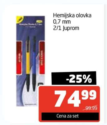 Hemijska olovka 0,7 mm 2/1 Juprom