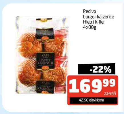 Pecivo burger kajzerice