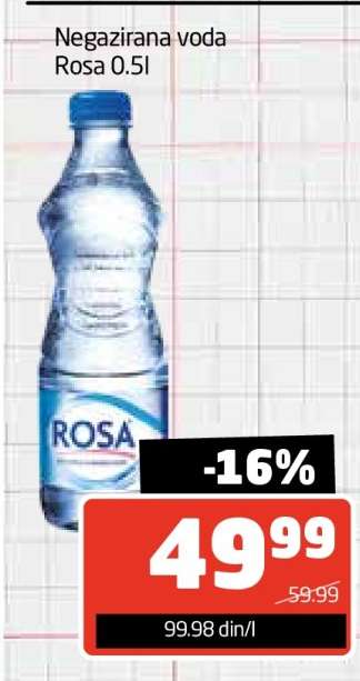 Negazirana voda Rosa 0.5l