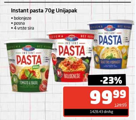 Instant pasta 70g Unijapak