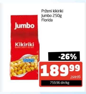 Prženi kikiriki Jumbo 250g Florida