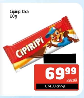 Cipiripi blok 80g