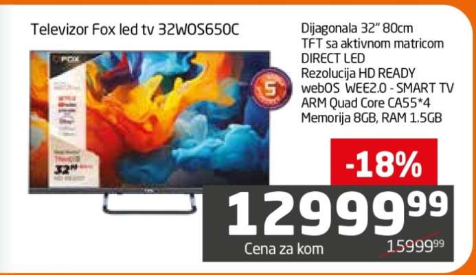 Televizor Fox led tv 32WOS650C