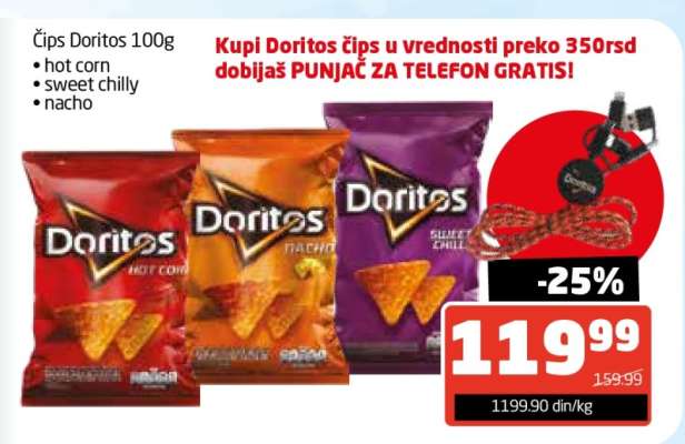 Čips Doritos 100g