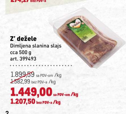 Z' dežele Dimljena slanina slajs