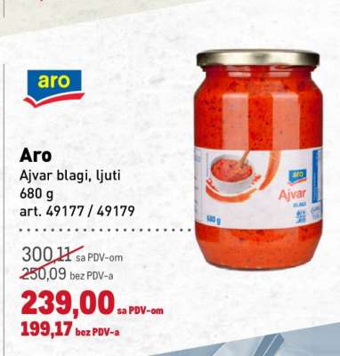 Aro Ajvar blagi, ljuti