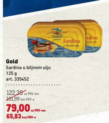Gold Sardina u biljnom ulju