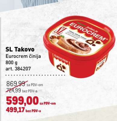 SL Takovo Eurocrem činija