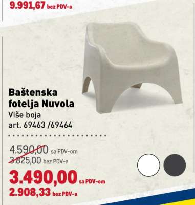 Baštenska fotelja Nuvola