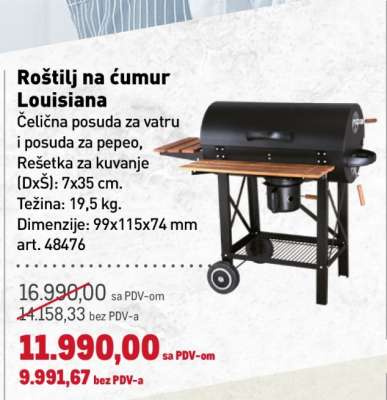 Roštilj na čumur Louisiana