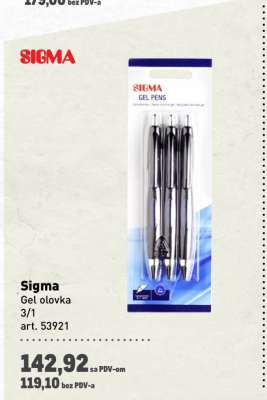 Sigma Gel olovka 3/1