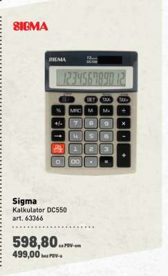 Sigma Kalkulator DC550