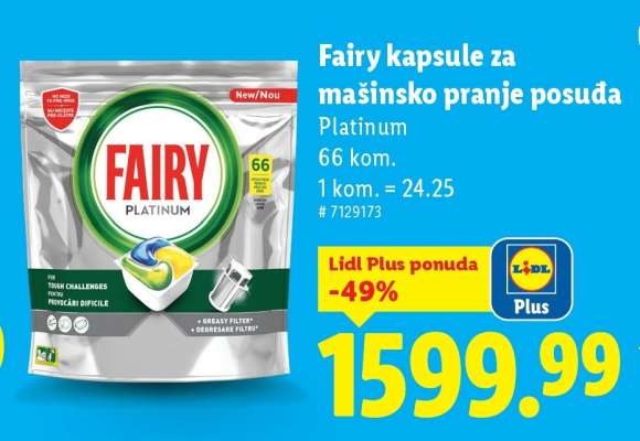 Fairy Kapsule za mašinsko pranje posuđa
