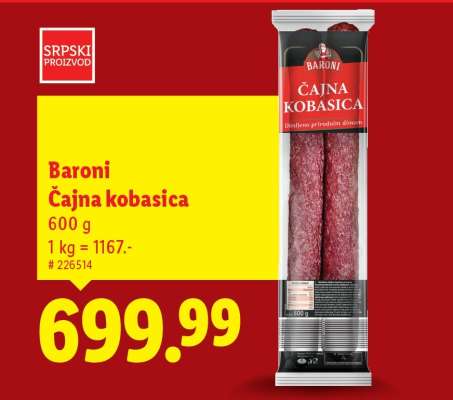 Baroni Čajna kobasica