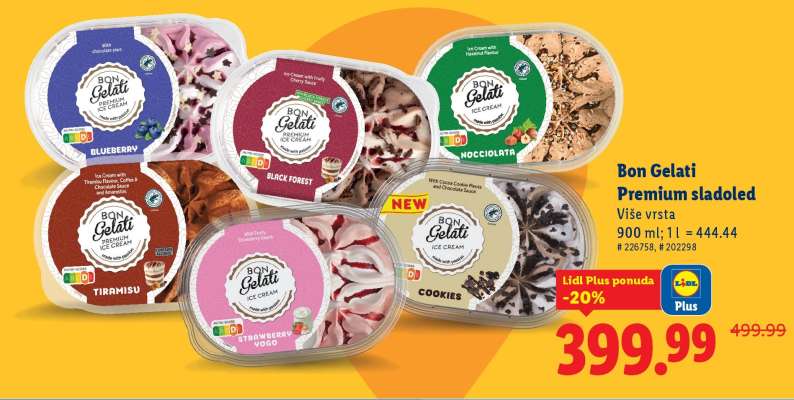 Bon Gelati Premium sladoled