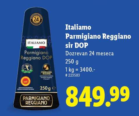 Italiamo Parmigiano Reggiano sir DOP