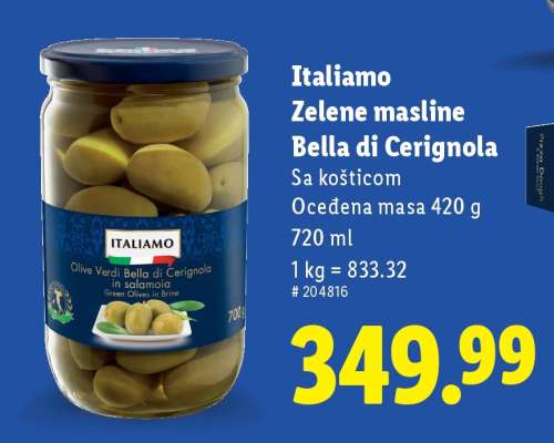Italiamo Zelene masline Bella di Cerignola