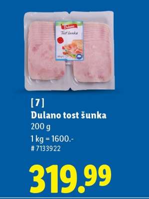 Dulano tost šunka