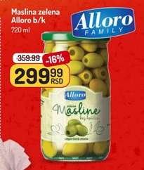 Maslina zelena Alloro b/k
